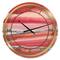 Designart 'Metallic Glam On Red Glam Wall Clock